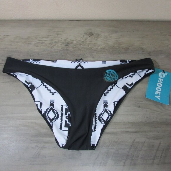 Hooey Women's 2XL The Rally Reversible Bikini Swimsuit Bottom - Black - Picture 2 of 3